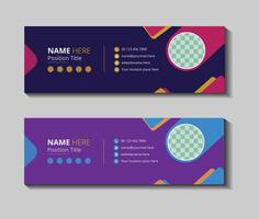 email signature template design vector