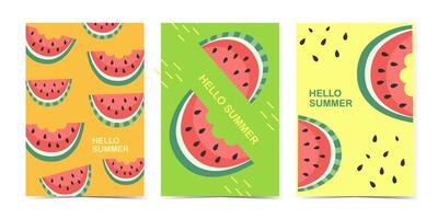 Summer sale banners and posters. Set of illustrations for web and social media banners, print material, newsletter designs, coupons, marketing. vector