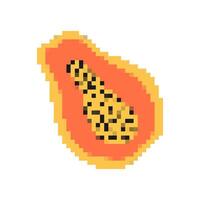 pixel art fruit collection. banana, limondragon fruit, et. vector