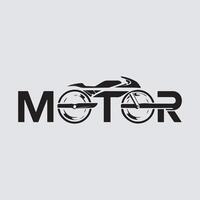 Typography Motorcycle logo use for Biker riding and others business vector