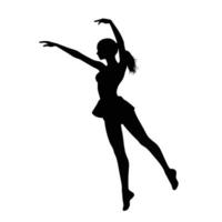 Dynamic Ballet Dancer Silhouette vector