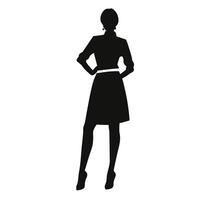 Woman with Hands on Hips Silhouette vector