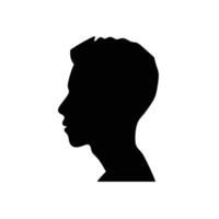 Person head silhouette isolated vector