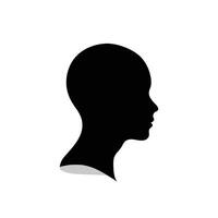 Person head silhouette isolated vector