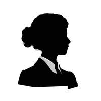 Elegant Woman's Silhouette with Classic Updo vector