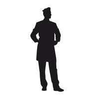 Silhouette of Chef with Hands on Hips vector