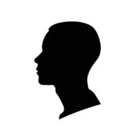 Person head icon silhouette isolated vector