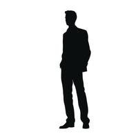 Side View Male Silhouette Standing vector