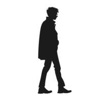 Man Walking Silhouette Side Profile vector
