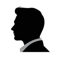 elegante masculino silueta en traje perfil vector