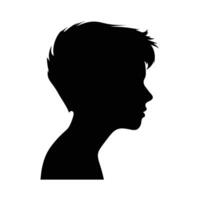 Person head silhouette isolated vector