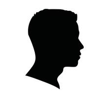 Man avatar icon silhouette isolated vector