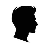 Man avatar icon silhouette isolated vector