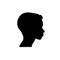 Person head silhouette isolated vector