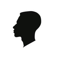 masculino persona avatar silueta aislado vector