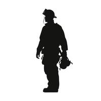 Silhouette of Soldier in Uniform vector