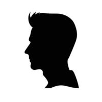 Man person head silhouette isolated vector