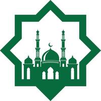 Islamic Mosque icon silhouette illustration vector