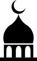 Islamic Mosque icon silhouette illustration vector