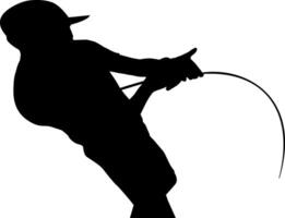 Man Fishing with Fishing Rod illustration vector