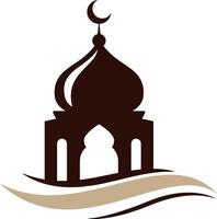 Islamic Mosque icon silhouette illustration vector