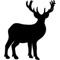 ciervo silueta íconos ilustración vector