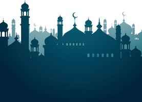 Islamic Mosque icon silhouette illustration vector