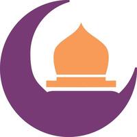 Islamic Mosque icon silhouette design illustration vector