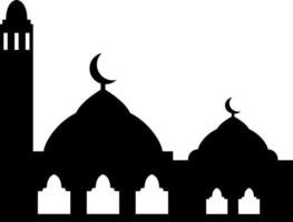 Islamic Mosque icon silhouette design illustration vector