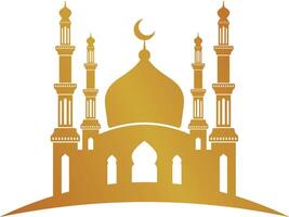 Islamic Mosque icon silhouette illustration vector