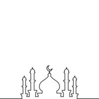 islámico mezquita icono silueta diseño ilustración vector