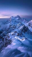 hermosa invierno paisaje, nieve y abeto árboles, realista foto