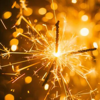 Happy new year 2025 sparkling lights background photo