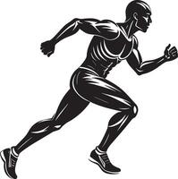 silhouette of a running person isolated on white background vector