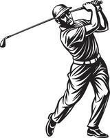 golfista. golf jugador. ilustración aislado en blanco antecedentes vector