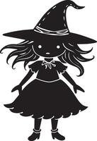 halloween witch illustration isolated on white background vector