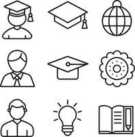 set of education icon design illustration on white background vector