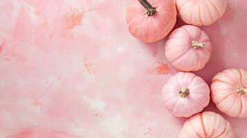 Pumpkin vegetable top view on the pastel background photo