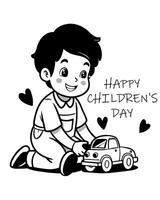 happy children's day illustration vector
