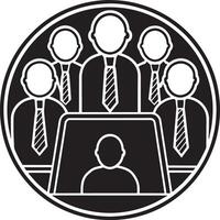 Business People Meeting in Circle. Illustration of Business People Group in Circle. vector