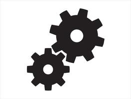 Gear silhouette on white background vector