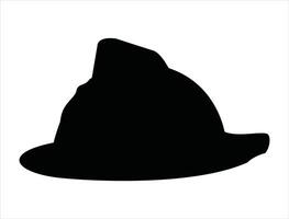 Firefighter hat silhouette on white background vector