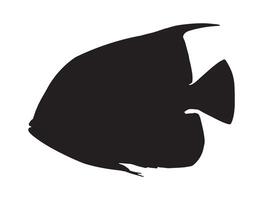 Fish silhouette on white background vector