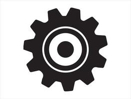 Gear silhouette on white background vector