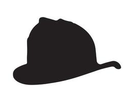 Firefighter hat silhouette on white background vector