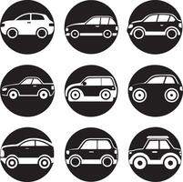 set of car icon illustration isolated in white background vector