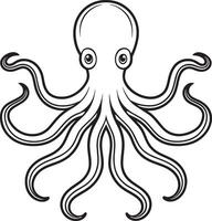 octopus illustration isolated on white backgound vector