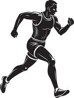 silhouette of a running person isolated on white background vector