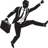 Jumping businessman. Businessman in a hurry. illustration. vector