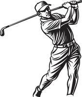 golfista. golf jugador. ilustración aislado en blanco antecedentes vector